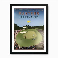 Augusta National Golf Masters Tourn Framed Wall Art Poster Canvas Print Picture