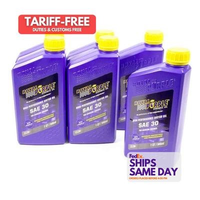 Royal Purple 6030, Set of 6 Sae 30 Engine Oil Case 6X1 Quart Performance Parts