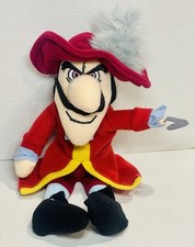 The Disney Store Peter Pan's Captain Hook Bean Bag 8  Plush