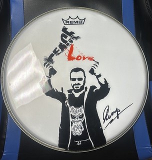 Ringo Starr Autographed 13" Remo Drumhead 2019 RARE! Autograph!