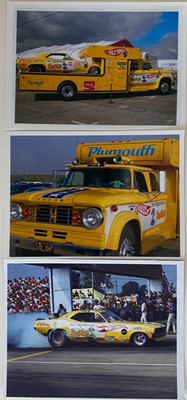 DON PRUDHOMME 4 NHRA AHRA  PLYMOUTH HOT WHELLS  AA/FC DRAG RACING PHOTOS