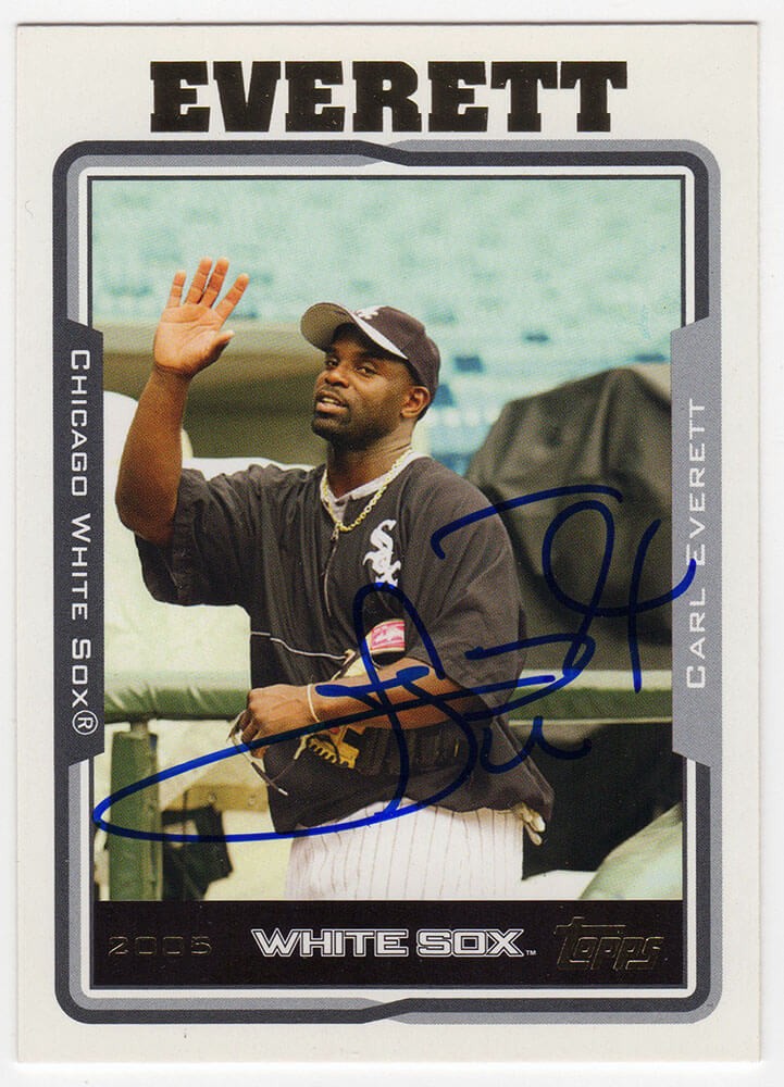 Carl Everett Signed White Sox 2005 Topps Baseball Trading Card #407 - (SS COA)