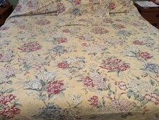 Pottery Barn ELODIE Full/Queen Duvet Cover Pillow Sham Florals Yellow