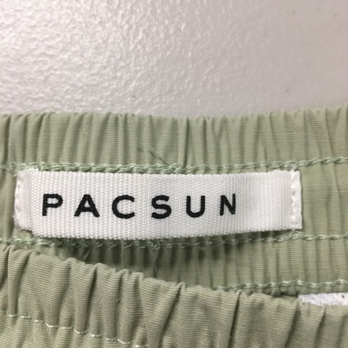 PacSun Shorts Herren L Volley Badehose leicht Strand Kordelzug Surf grün - Bild 14 von 17