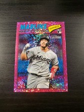 2026 Topps Heritage Pink Sparkle Heriberto Hernandez Rookie RC #323 Marlins