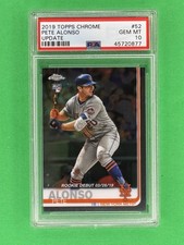 2019 Topps Chrome Update Series Pete Alonso Rookie Debut #52 PSA 10 Mets