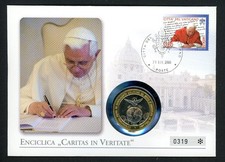 Vatikan 2009 Numisbrief mit Medaille Caritas ...