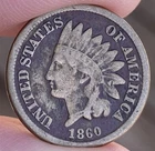1860 INDIAN HEAD Cent - 1 Penny CN - CIVIL WAR - VERY NICE - (HIGH GRADE) e749