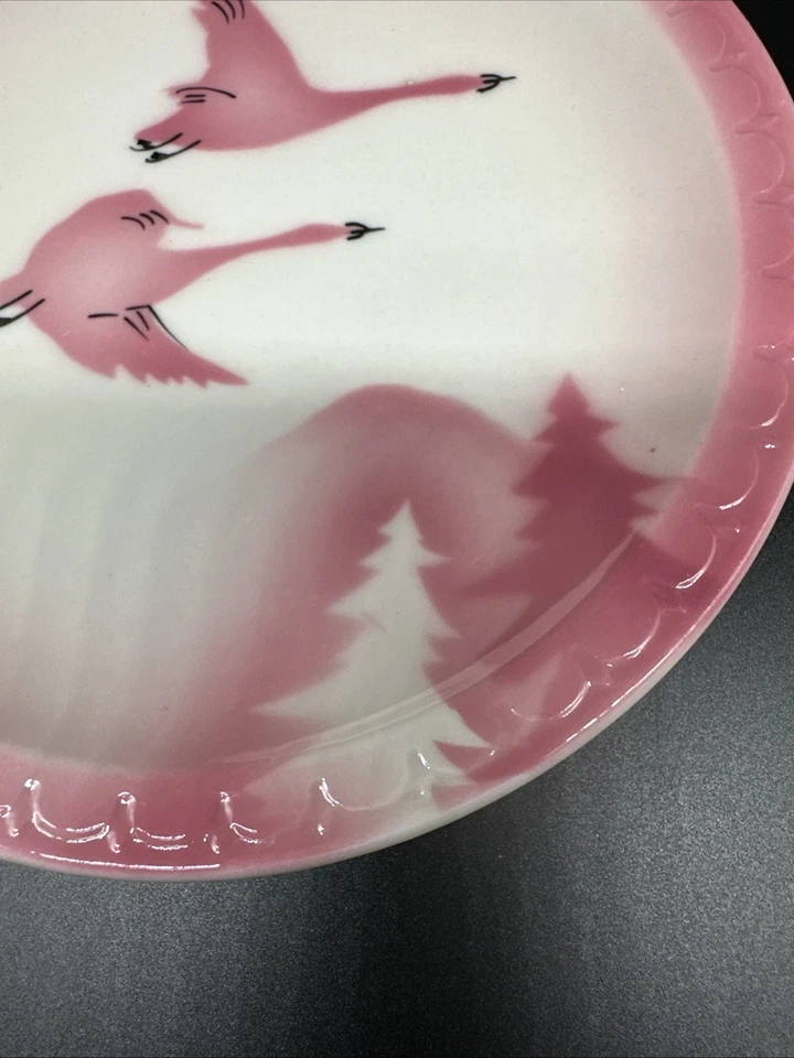 Two Syracuse China Dessert Plates “The Traveler” Pattern - Image 4 of 4