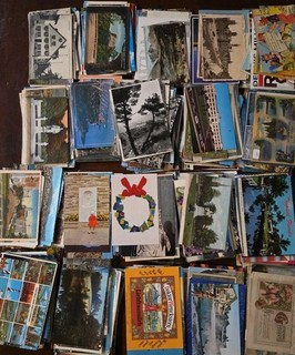Huge Lot of 1000 Vintage Postcards Cities Holidays USA & Int All Era/Size