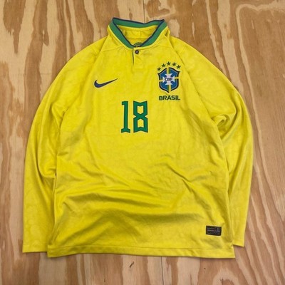 Brazil 2022 World Cup Home Jersey – Gabriel Jesus – Long Sleeve