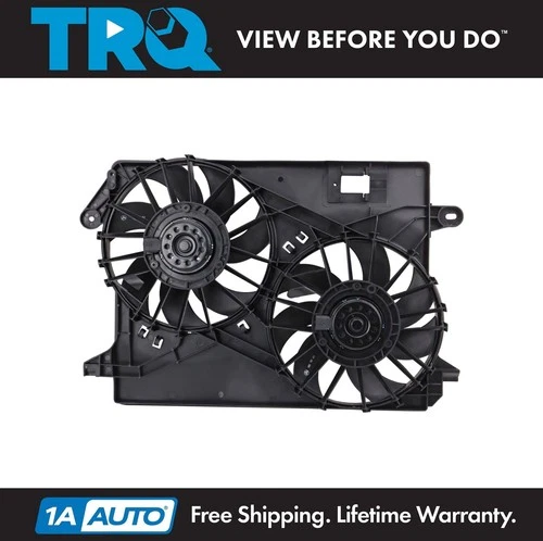 TRQ Radiator Dual Cooling Fan Assembly Fits Chrysler Dodge CH3115184
