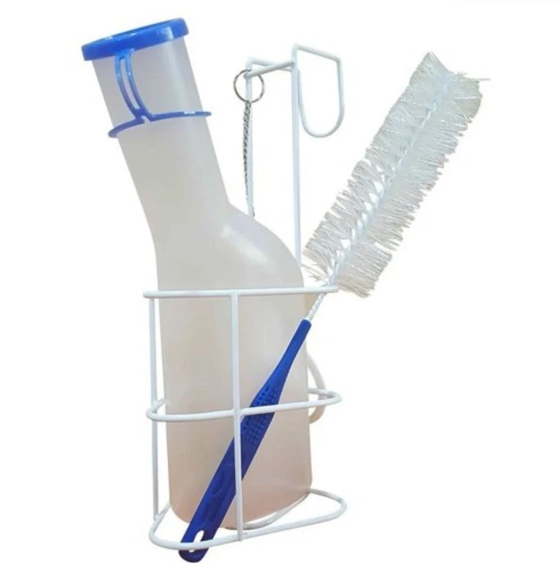 BODY PRODUCTS RELAX GMBH Urinflaschen-Set für Männer – Urinflasche 1000 ml + Halter + Reinigungsbürste