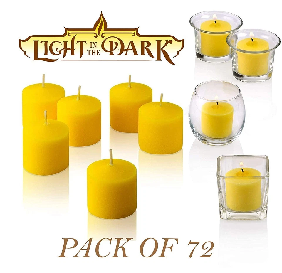 Set of 72 Votive Citronella Candles - Summer Scented Candles - for - Image 3 of 4