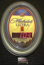 Vintage Michelob Ultra Light Up Digital Clock Beer Sign 20x15” - Excellent!