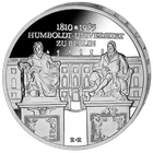 Silver coin 10 Mark GDR 1985 175 year Humboldt