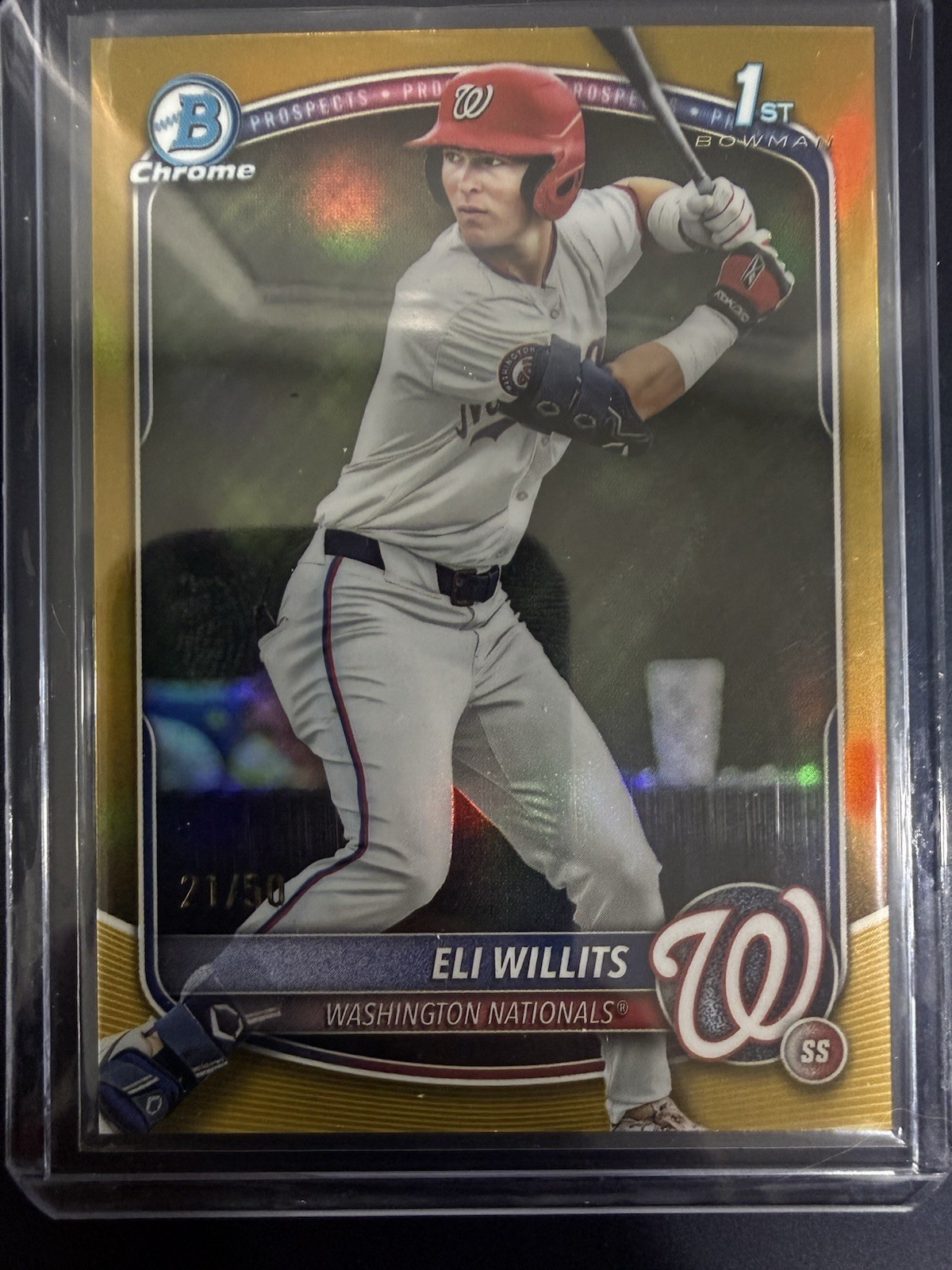 2025 Bowman Draft BDC-1 Eli Willits 1st Chrome GOLD Refractor /50