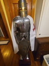 Templar Knight Crusader Full Armor + Stand w/ Sword and Shield