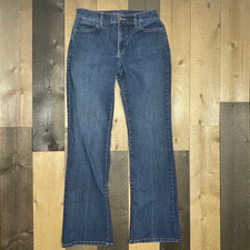 NYDJ Women's Size 4 Bootcut Dark Wash Jeans Studded Pocket Made in USA