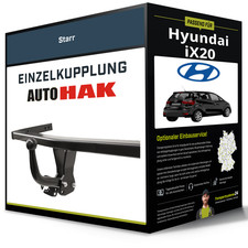 Starre Anhängerkupplung für HYUNDAI iX20 10.2010-jetzt Typ JC Auto Hak NEU