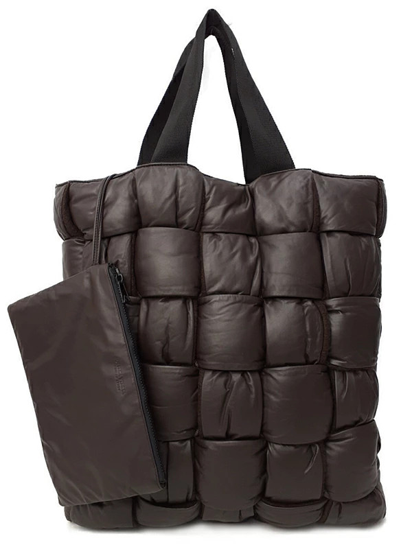 Bottega Veneta Padded Cassette Tote Bag Leather Brown Women's #TB627