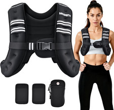 Weighted Vest,6Lb/8Lb/10Lb/12Lb/16Lb/20Lb/25Lb/30Lb Weight Vest with Reflective
