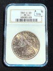 1881 S MORGAN DOLLAR NGC MS 64 028