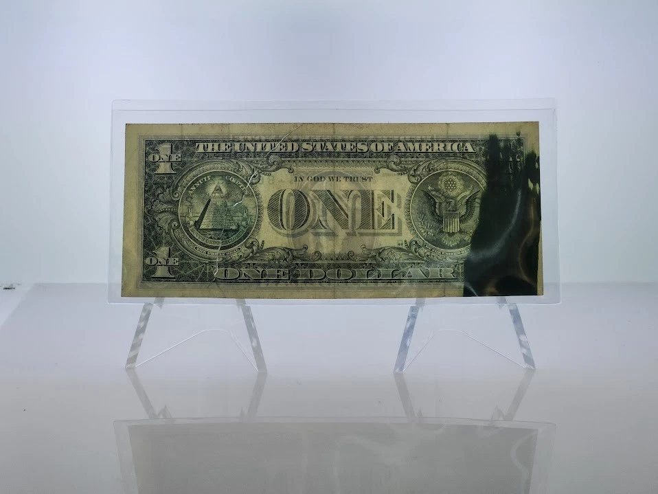 1988A One Dollar Note - Massive Ink Smear Error - TORN NOTE - Image 4 of 4