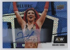 2022 Upper Deck Allure AEW Horizontal Blue Line 30/35 Hikaru Shida #123 Auto 2zq