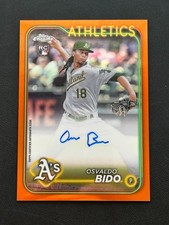 2024 Topps Chrome Osvaldo Bido Orange Rookie Refractor Auto /25 Braves RC