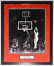 Deron Williams Autographed 2005 Illinois 3 16x20 Photo Beckett BAS COA Framed