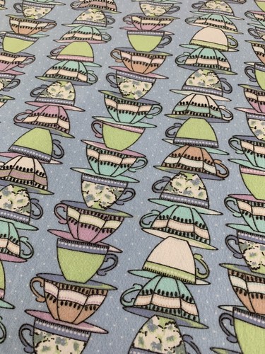 ADONNA Nachthemd Gr. L Midi hellblau bunt Teetassen 3/4 Arm BAUMWOLLE - Bild 7 von 12