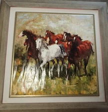 High Meadow Elena Bond Hand Embellished Giclee Canvas FRAMED Limited Edition COA