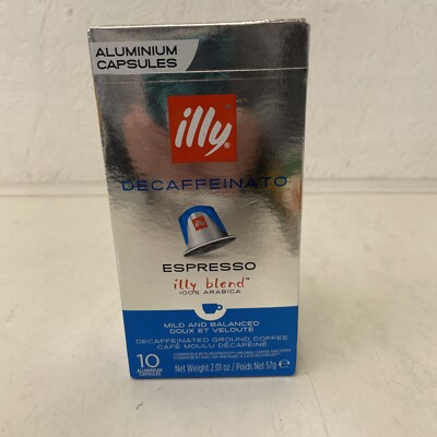 Illy Espresso Decaffeinato Coffee 10 Count  Aluminum Capsules