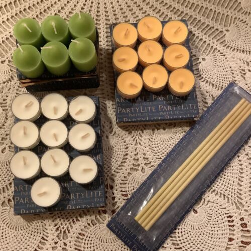 Vintage Party Lite candles smart scents tea lights votives cypress & fig & more