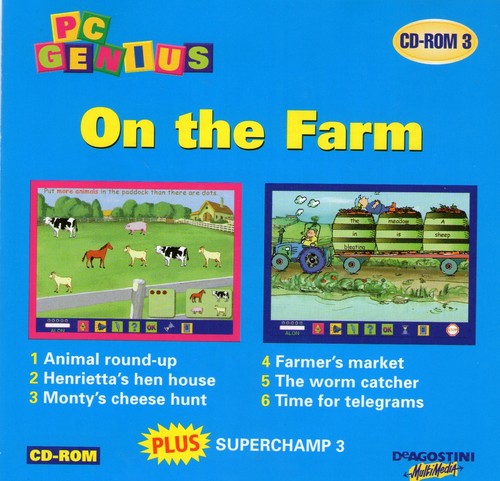 MATHS ENGLISH SCIENCE ON THE FARM AGE 4, 10 WINDOWS 95 98 XP Clearance bargain  - 第 1/2 張圖片