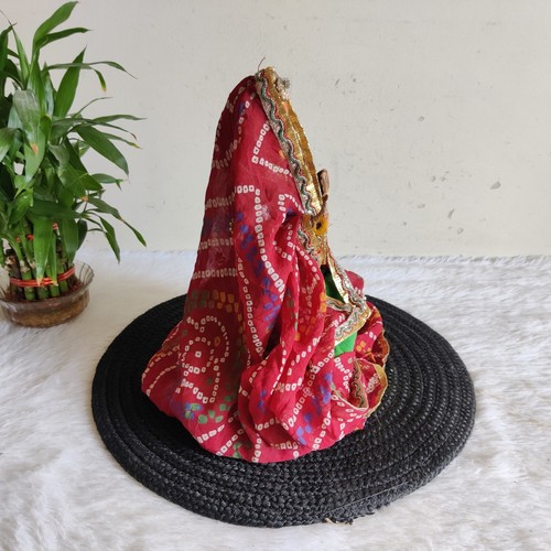 Antique Handmade Decorated Gangaur Festival Rajasthani Gawar Statue Old WN249 - Picture 2 of 9