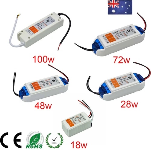 LED Power Supply Driver Adapter Transformer AC 240V to DC 12V For Strip Light