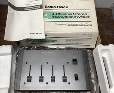 Radio Shack 4 Channel Stereo Microphone Mixer Cat  32-1106