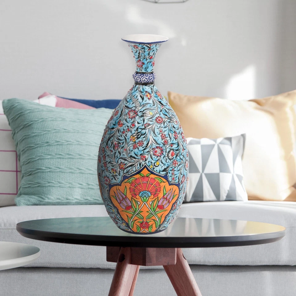 Botella de cerámica hecha a mano, botella decorativa brisa de jardín, jarrón para decoración del hogar Foto 4 de 4