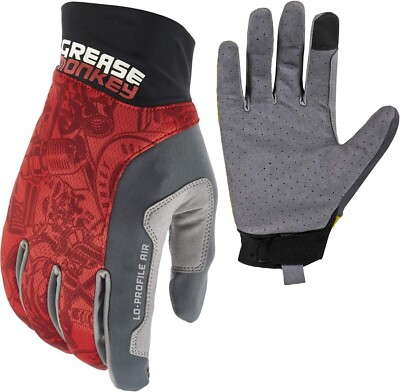 Grease Monkey Lo-Profile Auto Mechanix Handschuhe, leicht, atmungsaktiv, Herren XL