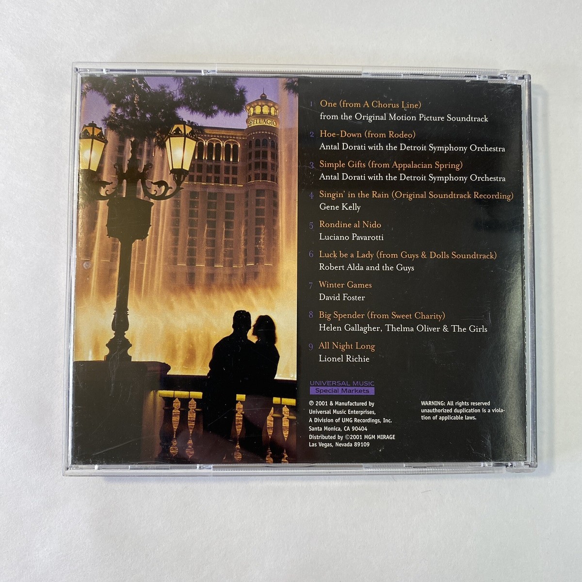 洋楽 FOUNTAINS OF BELLAGIO CD Fountains of Bellagio Las Vegas (CD, 2001, Universal) Lionel