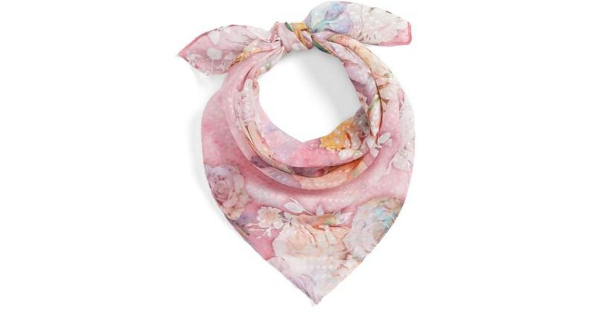 Nordstrom Jacquard Dot Silk Blend Scarf