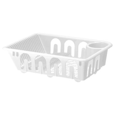 IKEA Dish Drainer White Plastic Drying Rack for Plates Bowls Cups