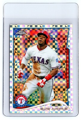 2014 Topps Chrome Xfractor #187 Elvis Andrus Texas Rangers