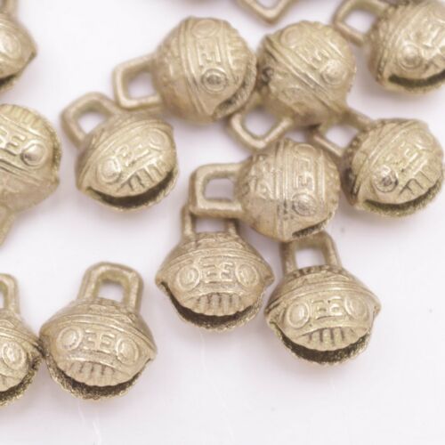 100PCS Collectibles 14mmX18mm Brass Tiger's Head Bells Feng Shui Craft pet‘s - Afbeelding 1 van 3