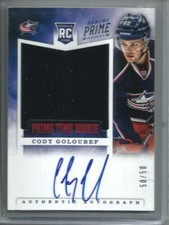Cody Goloubef 12/13 Panini Prime Autograph Game Used Jersey Rookie #50/50
