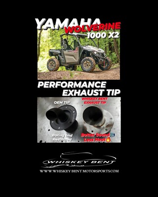 YAMAHA WOLVERINE 1000 X2 PERFORMANCE UTV EXHAUST TIP USA MADE