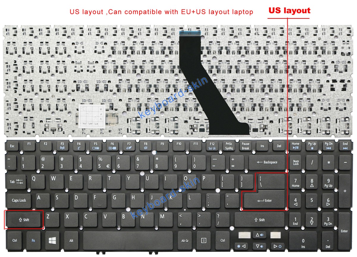New US no-backlit Keyboard For Acer V5-572 V5-572G V5-573 V5-573G