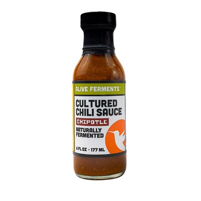 Alive Ferments Chipotle Fermented Hot Sauce 6 oz California Made